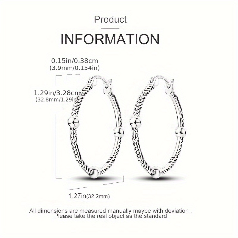 925 Silver Snake Bone Earrings Hypoallergenic High End Style Wedding Gift